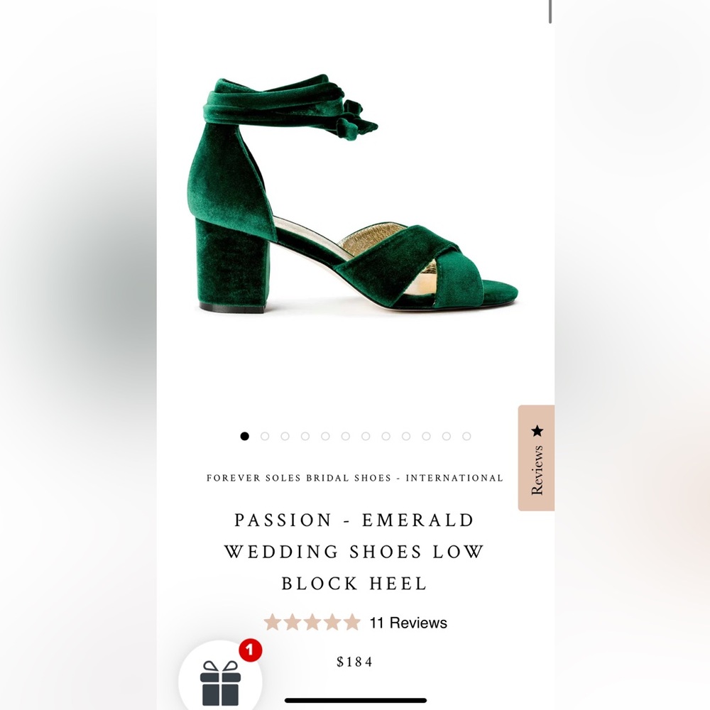 Forever Soles Emerald Green Velvet Heels (EU 36, US 5/5.5 fits more like 6.5)